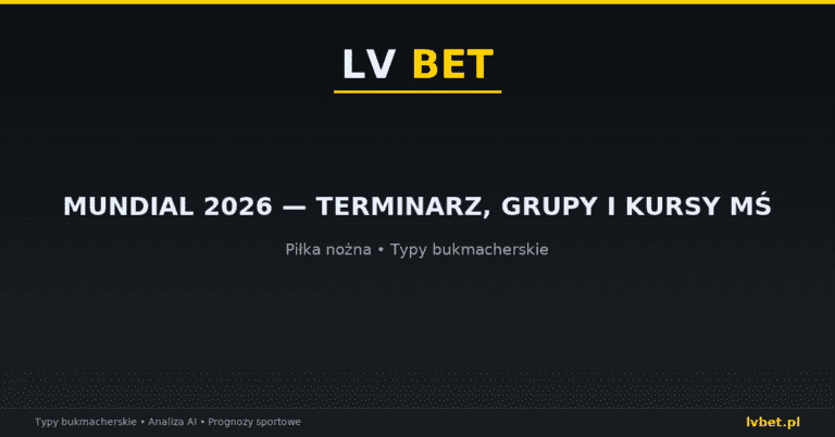 Mundial 2026 — terminarz, grupy i kursy MŚ