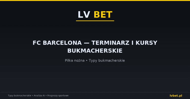 FC Barcelona — terminarz i kursy bukmacherskie