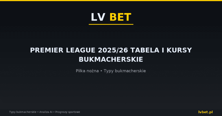 Premier League 2025/26 tabela i kursy bukmacherskie