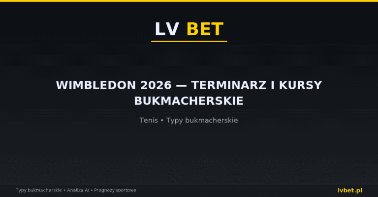 Wimbledon 2026 — terminarz i kursy bukmacherskie